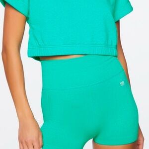 Green Athletic High-Waisted Shorts